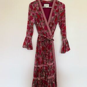 ALEXIS Women's Floral Wrap Dress - Red